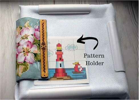 زهور حماية من الأوساخ المغناطيسية العالمية - غطاء واقي مغناطيسي مطرز لقضبان التمرير بإطار qsnap بأي حجم وحامل نمط إبرة الطوق in Kuwait