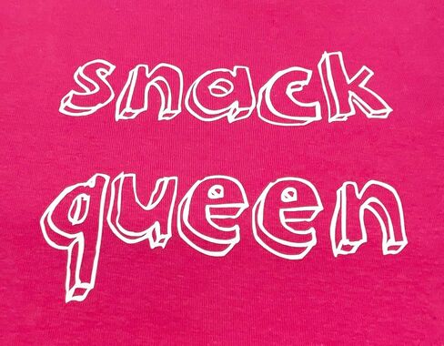 Snack King، Snack Queen - قميص مضحك لمحبي الطعام للأطفال الصغار، ملابس العودة إلى المدرسة (3T، Snack King، أسود) in Saudi Arabia