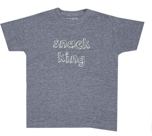 Snack King، Snack Queen - قميص مضحك لمحبي الطعام للأطفال الصغار، ملابس العودة إلى المدرسة (3T، Snack King، أسود) in Saudi Arabia