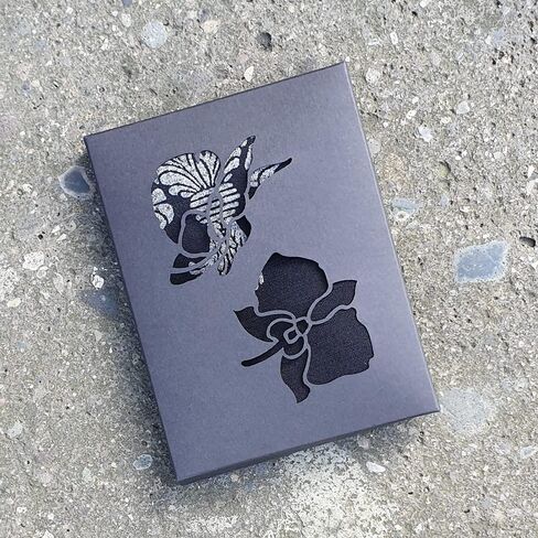 LARGE Black Fleur de lis 100% Merino Wool Fingerless Gloves, Hand Printed in Dark Silver, designed by Kate Watts, Made in New Zealand in Saudi Arabia