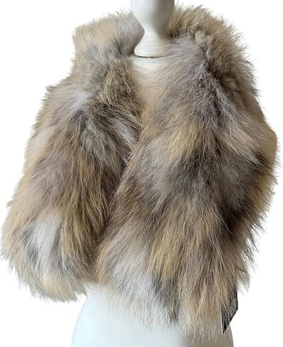 Grey Men Collar Fur fox for coat parka hood 75 cm (Grey) in Saudi Arabia