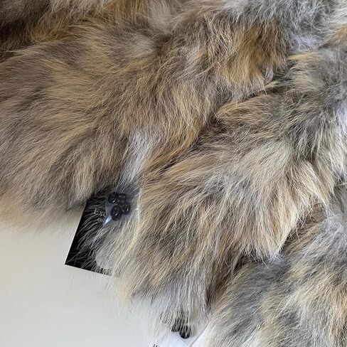Grey Men Collar Fur fox for coat parka hood 75 cm (Grey) in Saudi Arabia
