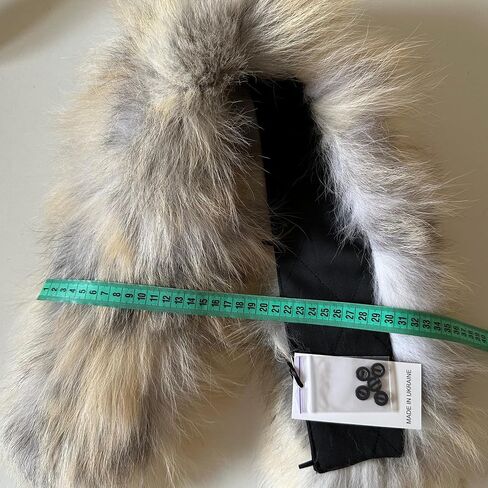 Grey Men Collar Fur fox for coat parka hood 75 cm (Grey) in Saudi Arabia
