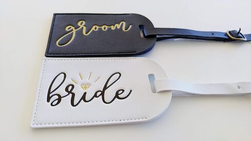 Bride and Groom Luggage Tags Mr and Mrs Luggage Tags Honeymoon Luggage Tags Bridal Shower Gift in Saudi Arabia