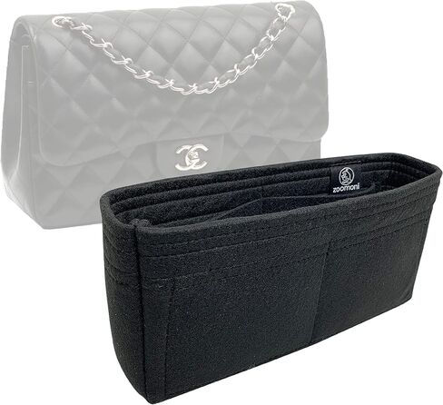 Bag Organizer for Chanel Classic Flap Medium - Premium Felt Purse Handbag Insert Liner Shaper (Handmade) Soft Structure Support in Saudi Arabia