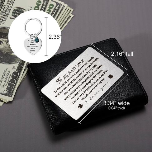Engraved Wallet Love Note,Mom Gifts,Mothers Day gift,Keychain,Metal Wallet Card to Mom,Mom Keychain,Birthday Gifts For Mom,Mothers Day Gifts from Son,Wallet Insert Card Gift,Gifts for Mom in Saudi Arabia