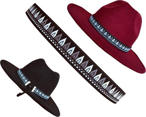 Adjustable Cowboy Hat band, Fedora Hatband Colors, Black, Gray, White, Hat Accessories for Men, Western Styling Hat Jewelry, Unisex Hat Belt in Saudi Arabia