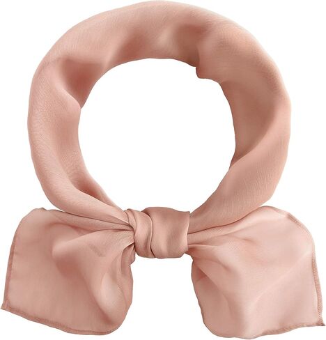 34 Color Variations Sheer Chiffon Square Neck Scarf 27"x27" Neckerchief 1950s Headscarf for Women (Blue Purple) in Kuwait