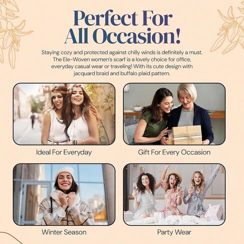 9 Color tones 100% Cotton Plaid Scarf for Women – 15 x 66 Inch Handmade Scarf with Jacquard Braid – Gorgeous Non-Fading Colors – Breathable and Skin-Friendly Scarf – Ideal for All Seasons in Kuwait