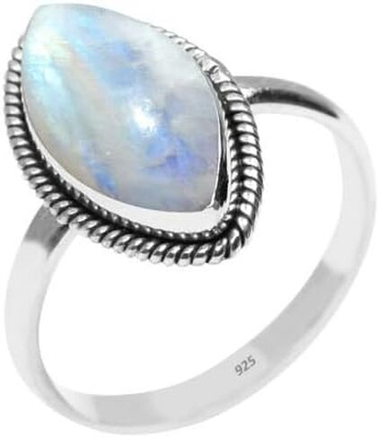 Amethyst Stone Ring 925 Sterling Silver Statement Ring For Women and Girls Handmade Rings Natural Marquise Gemstone Ring Promise Ring For Christmas Size US 7 Gift For Her in Saudi Arabia