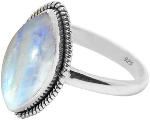 Amethyst Stone Ring 925 Sterling Silver Statement Ring For Women and Girls Handmade Rings Natural Marquise Gemstone Ring Promise Ring For Christmas Size US 7 Gift For Her in Saudi Arabia