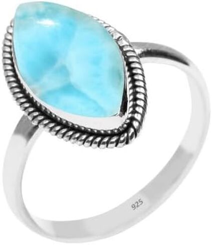 Amethyst Stone Ring 925 Sterling Silver Statement Ring For Women and Girls Handmade Rings Natural Marquise Gemstone Ring Promise Ring For Christmas Size US 7 Gift For Her in Saudi Arabia
