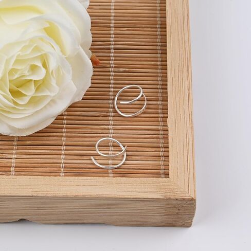 مزدوجة هوب القرط الأقراط الصغيرة فضة أقراط هيبوالرجينيك دوامة أقراط تويست أقراط للنساء العصرية in Kuwait