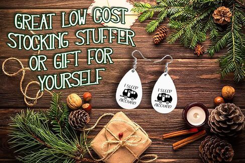 مجموعة أقراط متدلية ممتعة ومبتكرة من فان جوخ | أقراط مجوهرات نسائية لطيفة للفتيات | طباعة على الوجهين | هدية عيد ميلاد عيد الميلاد إكسسوارات الموضة الرائعة (عباد الشمس فان جوخ) in Kuwait