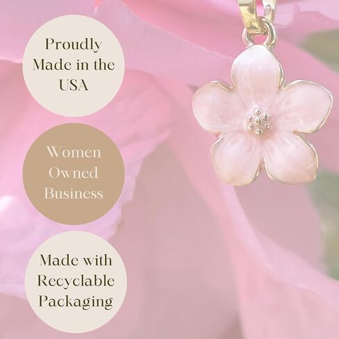 الذهب قلادة الزهور، القلائد الذهبية لذيذ حفلة موسيقية زهر الكرز المختنق قلادة 18 "القلائد زهرة الوردي للنساء الشاطئ القلائد مجوهرات أنيقة أنيقة كما العروس حفلة موسيقية هدية عيد ميلاد in Kuwait