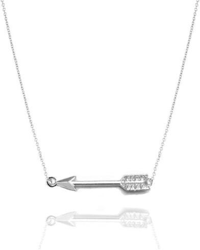 Friendship Delicacy Arrows Necklace Handmade Compass Pendant Chain Necklace with Message Card Gift Card (Silver Arrows) in Saudi Arabia