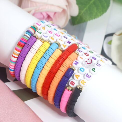 12pcs Friendship Bracelets Gifts, Bracelets Set, Smile Face Colored Characters Multilayer Singer Music Album Inspired Bracelets for Women Girls, Tour Jewelry in Saudi Arabia