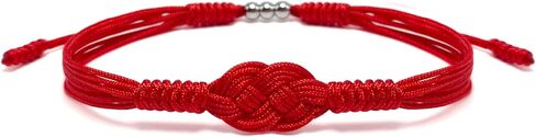 Red Infinity Protection Bracelet, String of Fate, Kabbalah Lucky Safe, Talisman Tibetan Bracelet, Surfer String Wrap Bracelet for Men, Women, Forever Friendship (Red) in Saudi Arabia