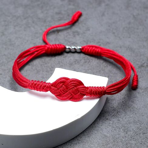 Red Infinity Protection Bracelet, String of Fate, Kabbalah Lucky Safe, Talisman Tibetan Bracelet, Surfer String Wrap Bracelet for Men, Women, Forever Friendship (Red) in Saudi Arabia