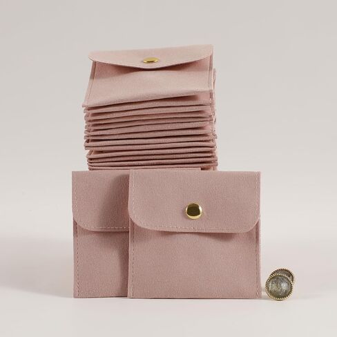 40pcs Green Microfiber Jewelry Pouch Button Bag 8 x 8cm, Jewelry Packaging Bag Luxury Small Favor Bags Jewelry Gift Bags for Earrings Necklaces Bracelet Ring in Saudi Arabia