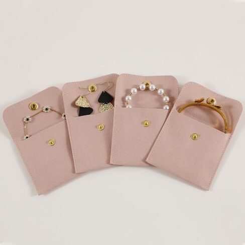 40pcs Green Microfiber Jewelry Pouch Button Bag 8 x 8cm, Jewelry Packaging Bag Luxury Small Favor Bags Jewelry Gift Bags for Earrings Necklaces Bracelet Ring in Saudi Arabia