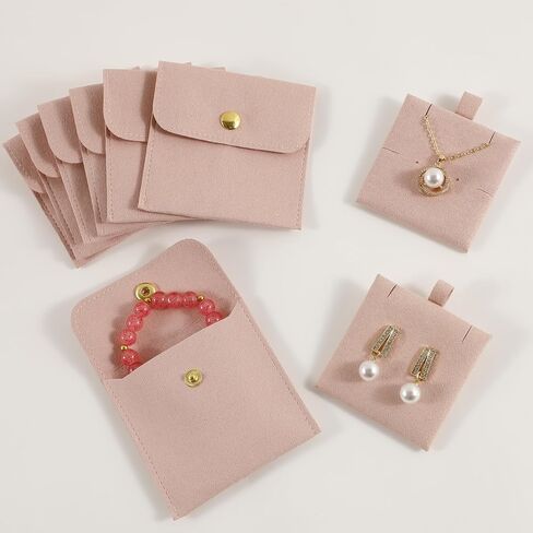40pcs Green Microfiber Jewelry Pouch Button Bag 8 x 8cm, Jewelry Packaging Bag Luxury Small Favor Bags Jewelry Gift Bags for Earrings Necklaces Bracelet Ring in Saudi Arabia