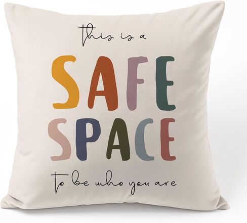 This is a safe space Pillow Cover, Therapist Office Decor, Counselor Office Gift, Mental Health Decor, Safe Space Square Pillow, Mental Health Pillow Decor in Saudi Arabia