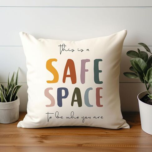 This is a safe space Pillow Cover, Therapist Office Decor, Counselor Office Gift, Mental Health Decor, Safe Space Square Pillow, Mental Health Pillow Decor in Saudi Arabia