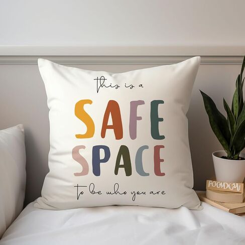 This is a safe space Pillow Cover, Therapist Office Decor, Counselor Office Gift, Mental Health Decor, Safe Space Square Pillow, Mental Health Pillow Decor in Saudi Arabia
