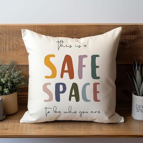 This is a safe space Pillow Cover, Therapist Office Decor, Counselor Office Gift, Mental Health Decor, Safe Space Square Pillow, Mental Health Pillow Decor in Saudi Arabia