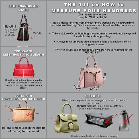 Purse Insert Pillows - Custom Cushioned Handbag Fillers by Fabrinique - Set of Shaper Inserts Made to Maintain Small to Large Purses - Prevents Creases and Damage (Black, 3PC Set) in Kuwait