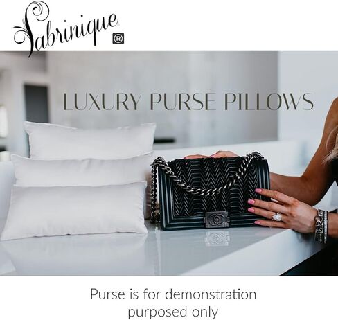 Purse Insert Pillows - Custom Cushioned Handbag Fillers by Fabrinique - Set of Shaper Inserts Made to Maintain Small to Large Purses - Prevents Creases and Damage (Black, 3PC Set) in Kuwait