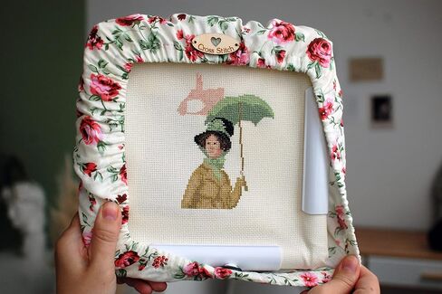 Grime Guard for Q-snap сross stitch storage embroidery floral pattern Qsnap Cover q-snap frames hand embroidery kit travel accessory for stitching Grime guard for q-snap 11x11 inches (28x28cm) in Saudi Arabia