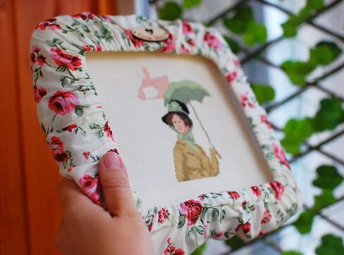 Grime Guard for Q-snap сross stitch storage embroidery floral pattern Qsnap Cover q-snap frames hand embroidery kit travel accessory for stitching Grime guard for q-snap 11x11 inches (28x28cm) in Saudi Arabia