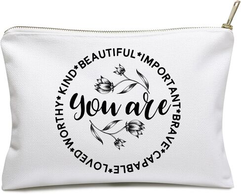 You Are Makeup Bag, Inspirational Cosmetic Bag, Birthday Gifts for Women, Sister Gifts, Mon Gifts, Daughter Gift, Affirmations Gifts, Encouragement Gift, Bridesmaid Gifts, Colleague Giftss in Saudi Arabia