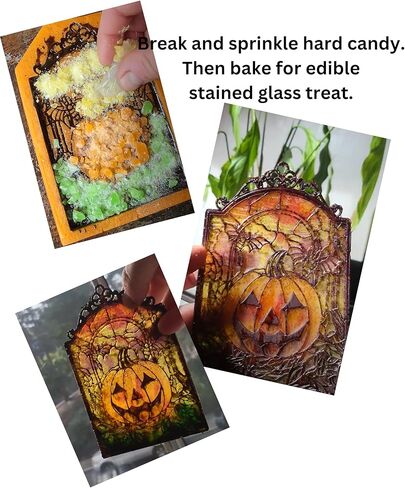 الهالوين، قالب سيليكون زجاجي ملون للحلوى، والراتنج، وموضوع القرع الآمن للطعام (جزءان) in Kuwait