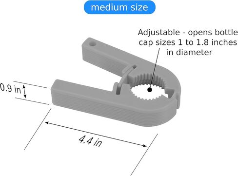 فتاحة زجاجات ملتوية/مشدودة من انتولون للمشروبات/المياه لكبار السن - تساعد في علاج التهاب المفاصل/التهاب المفاصل أو الأيدي الضعيفة، عبوة صغيرة ومتوسطة، أسود in Kuwait