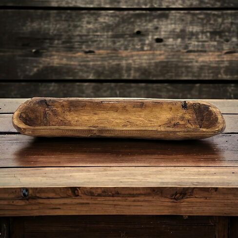 وعاء عجين الرغيف الفرنسي البني مقاس 18 بوصة - 21 بوصة، وعاء مزخرف، قطعة مركزية للطاولة، وعاء خشبي مزخرف وعاء الفجر الجديد in Kuwait