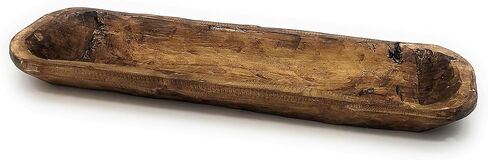 وعاء عجين الرغيف الفرنسي البني مقاس 18 بوصة - 21 بوصة، وعاء مزخرف، قطعة مركزية للطاولة، وعاء خشبي مزخرف وعاء الفجر الجديد in Kuwait