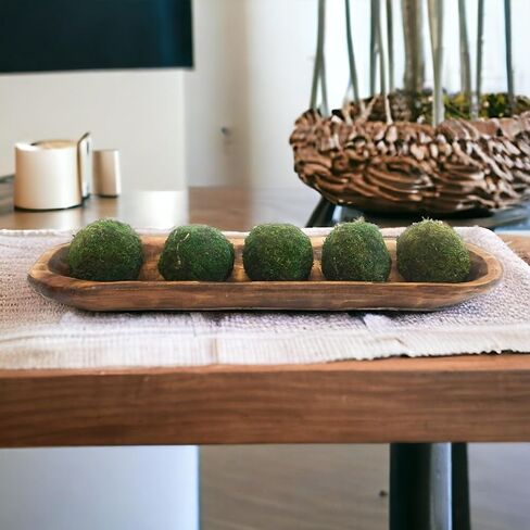 وعاء عجين الرغيف الفرنسي البني مقاس 18 بوصة - 21 بوصة، وعاء مزخرف، قطعة مركزية للطاولة، وعاء خشبي مزخرف وعاء الفجر الجديد in Kuwait