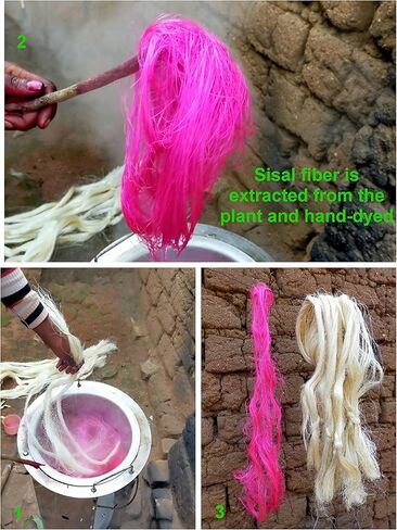 سلة أفريقية كبيرة منسوجة يدويًا - سلة من السيزال والعشب الحلو مقاس 12 بوصة - وعاء منسوج - مصنوعة يدويًا في رواندا، RB212 in Kuwait