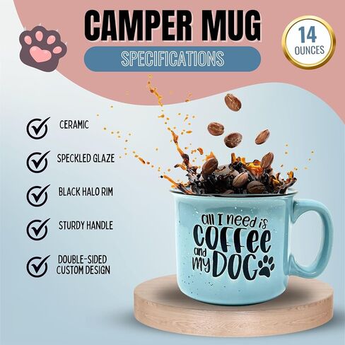 Cute Funny Coffee Mug for Dog Lovers - Dog Mom, Dog Dad, Fur Mama - Unique Fun Gifts for Her, Dad, Mom, Sister, Teacher, Coworkers - Coffee Cups & Mugs with Quotes in Saudi Arabia