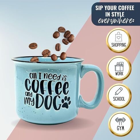 Cute Funny Coffee Mug for Dog Lovers - Dog Mom, Dog Dad, Fur Mama - Unique Fun Gifts for Her, Dad, Mom, Sister, Teacher, Coworkers - Coffee Cups & Mugs with Quotes in Saudi Arabia