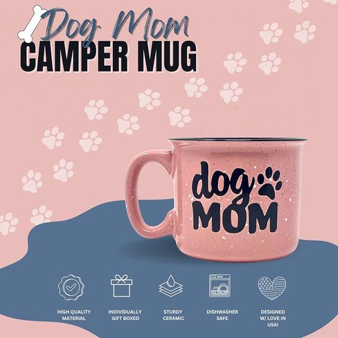 Cute Funny Coffee Mug for Dog Lovers - Dog Mom, Dog Dad, Fur Mama - Unique Fun Gifts for Her, Dad, Mom, Sister, Teacher, Coworkers - Coffee Cups & Mugs with Quotes in Kuwait