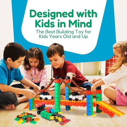 BEBLOX Building Blocks - Stem Building Toys for Kids 500 pcs Set - Educational Fun stem Toy - Birthday Gifts for Boys & Girls Age 5 6 7 8 9 10 11 12 Years Old in up in Saudi Arabia