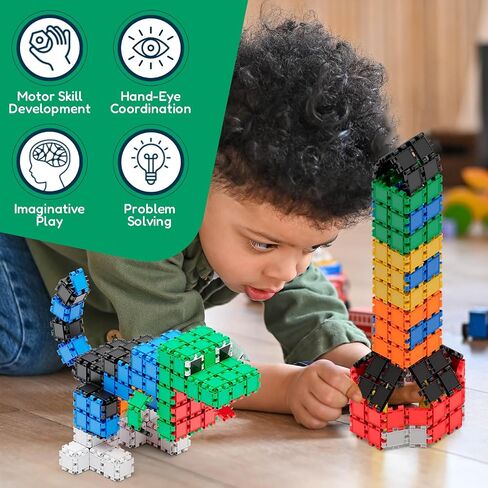 BEBLOX Building Blocks - Stem Building Toys for Kids 500 pcs Set - Educational Fun stem Toy - Birthday Gifts for Boys & Girls Age 5 6 7 8 9 10 11 12 Years Old in up in Saudi Arabia