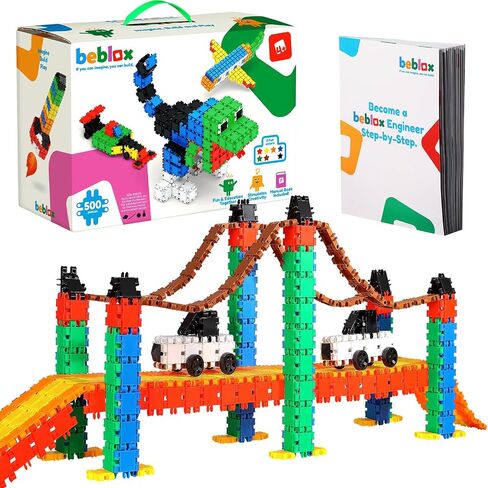 BEBLOX Building Blocks - Stem Building Toys for Kids 500 pcs Set - Educational Fun stem Toy - Birthday Gifts for Boys & Girls Age 5 6 7 8 9 10 11 12 Years Old in up in Saudi Arabia