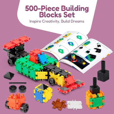 BEBLOX Building Blocks - Stem Building Toys for Kids 500 pcs Set - Educational Fun stem Toy - Birthday Gifts for Boys & Girls Age 5 6 7 8 9 10 11 12 Years Old in up in Saudi Arabia