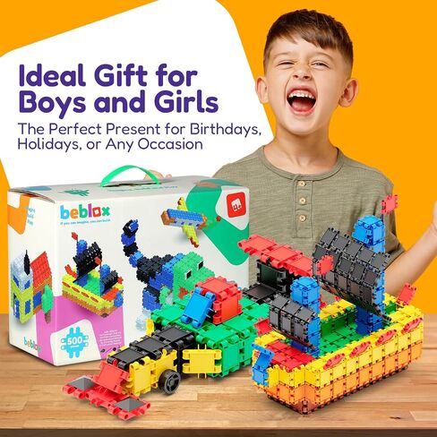 BEBLOX Building Blocks - Stem Building Toys for Kids 500 pcs Set - Educational Fun stem Toy - Birthday Gifts for Boys & Girls Age 5 6 7 8 9 10 11 12 Years Old in up in Saudi Arabia