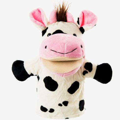 Animal Hand Puppets Set for Kids & Adults - 12.5" Premium Quality Soft Plush Toys with Movable Mouths - Perfect for Storytelling, Teaching, Preschool, Role-Play - Durable, Vibrant, Educational Puppets in Saudi Arabia
